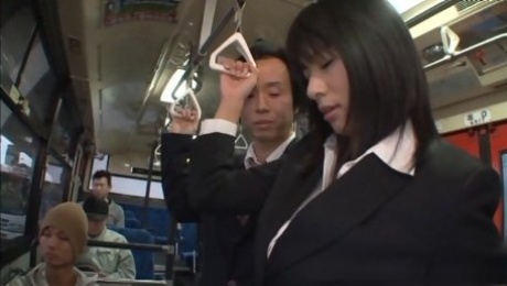 Hana Haruna is a hot Asian milf fucking in public
