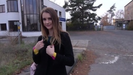 Adelle is picked up by a stranger and fucked in the back seat of a car