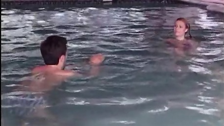 Lovely thin young swimmer gets her ass fucked hard poolside