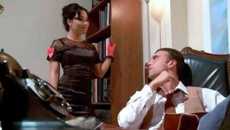 Parody Porn with Asian Secretary Asa Akira and Big Dick Boss at Fuck in Office