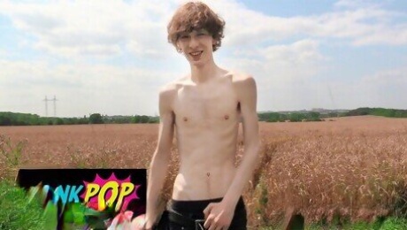 TWINKPOP - He Is Walking Around When He Finds A Twink Wondering In The Middle Of The Field