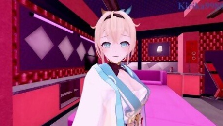 Kazama Iroha and I have intense sex in a secret room. - Hololive VTuber POV Hentai