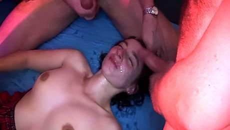 Anal action with fine looking femme from Real GangBangs